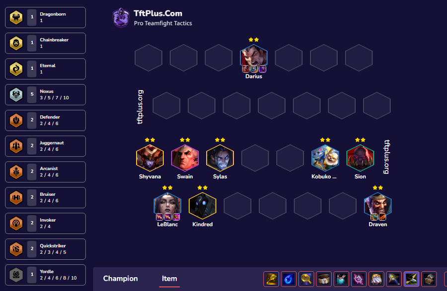 Đội Hình Darius Leblanc Noxus